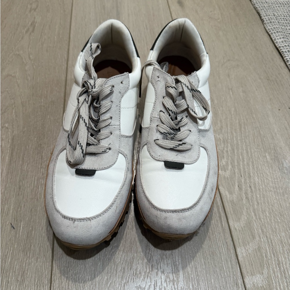 White and Gray Women's Sneakers